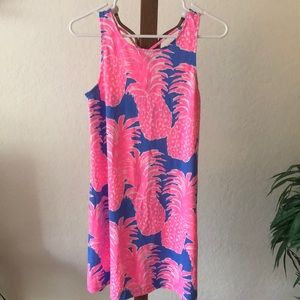 NWT Lilly Pulitzer pink and blue pineapple dress